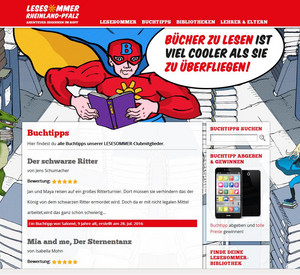 Online Buchtippts auf der Homepage