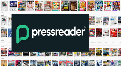 Startbildschirm und Logo Pressreader