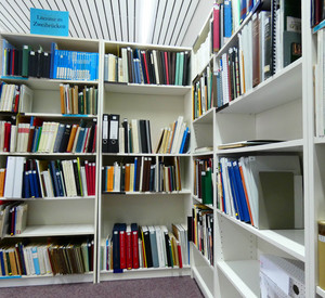 Regale mit Büchern