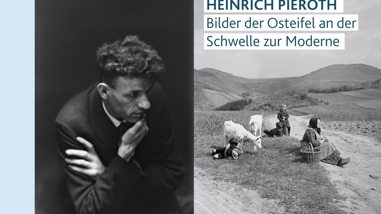 Schwarz-weiß Fotografien von Pieroth und Bäuerin mit Ziege und Kind