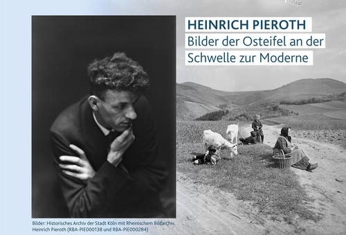 Schwarz-weiß Fotografien von Pieroth und Bäuerin mit Ziege und Kind