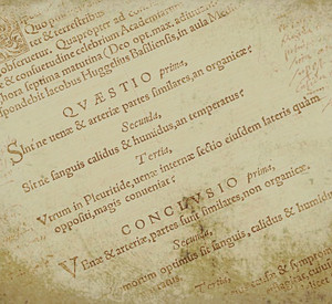 Buchseite mit lateinischem Text