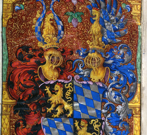 Exlibris mit Wappen des Pfalzgrafen Karls I, 1543