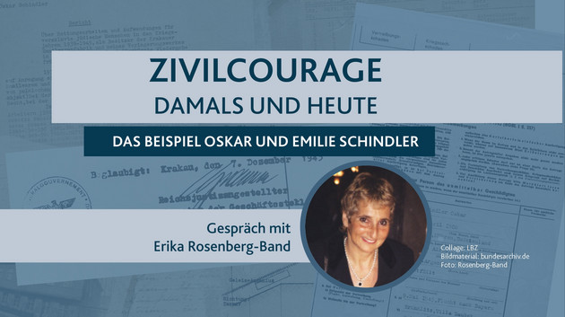 Vorschau: Zivilcourage damals und heute - Biografin von Oskar und Emilie Schindler im LBZ Koblenz am 24. September, 19 Uhr Vorschau: Zivilcourage damals und heute - Biografin von Oskar und Emilie Schindler im LBZ Koblenz am 24. September, 19 Uhr