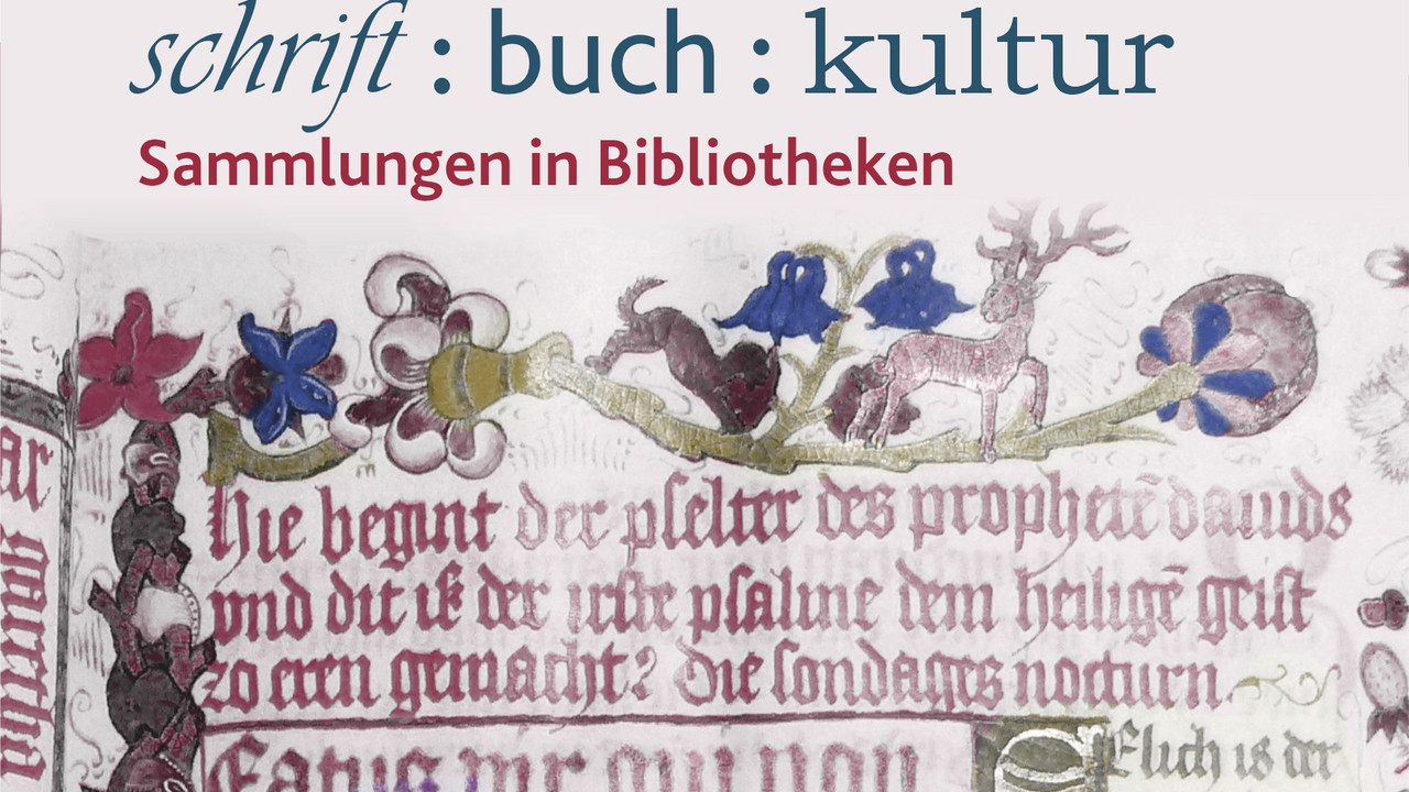 Buchseite einer mittelalterlichen Handschrift mit Text und Buchmalerei
