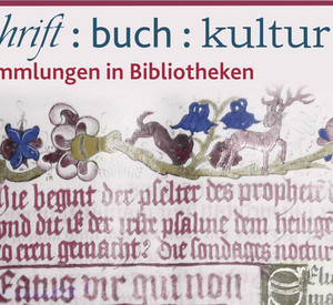 Buchseite einer mittelalterlichen Handschrift mit Text und Buchmalerei